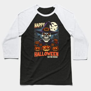 Baton Rouge Halloween Baseball T-Shirt